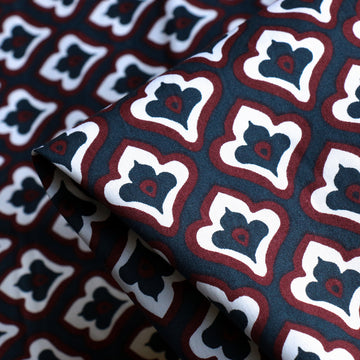 Porcelain Navy Stretch Cotton