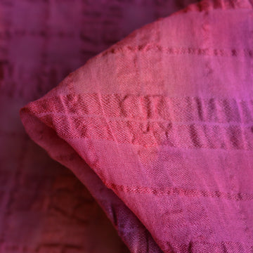 Tie Dye Coral Seersucker Check