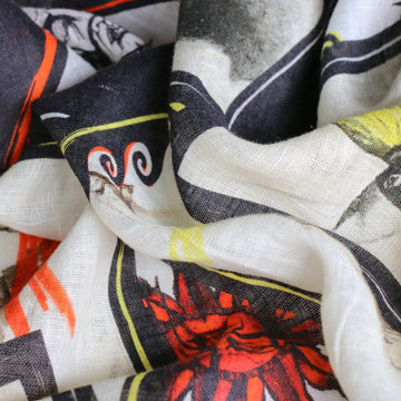 Carnivale Red Linen Gauze