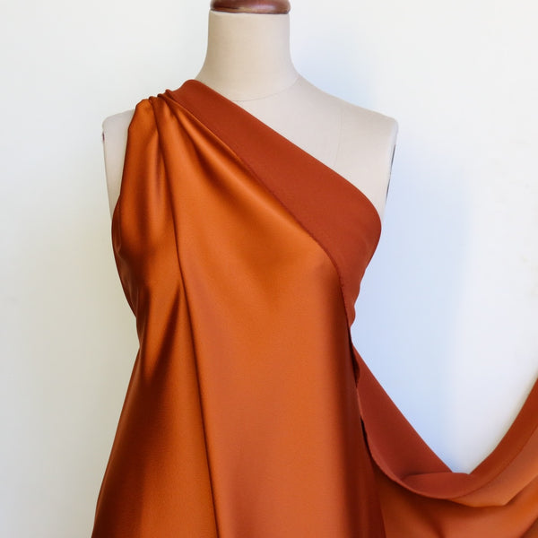 Moda Paprika Satin Backed Crepe