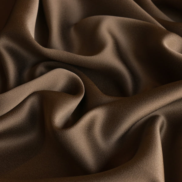 Remnant of Cady Toffee Satin Backed Crepe