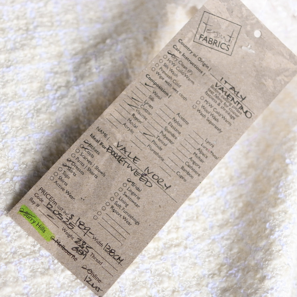 Vale Ivory Boucle Tweed