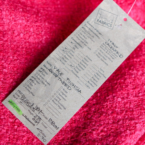Vale Fuchsia Boucle Tweed