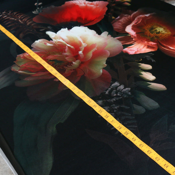 Ebon Grove Black Silk Satin - Panel Print