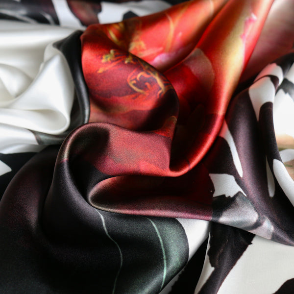 Ebon Grove Natural Silk Satin - Panel Print