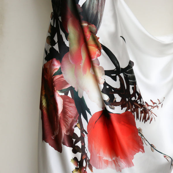Ebon Grove Natural Silk Satin - Panel Print