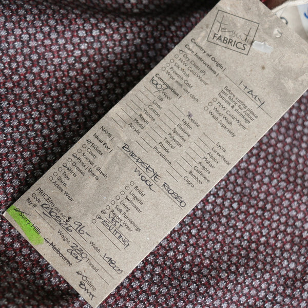Birdseye Rosso Wool