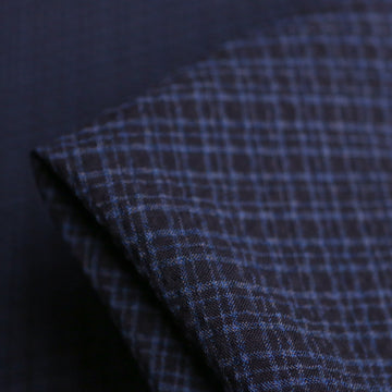 Daniela Blu/Black Seersucker Wool