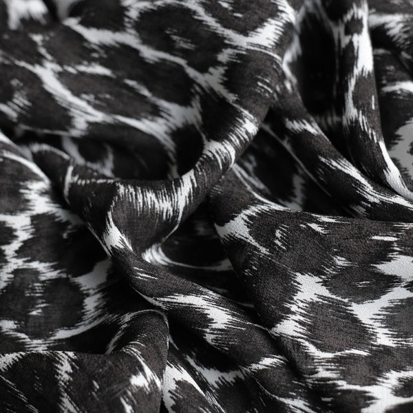 Nero Leopardo Viscose Georgette