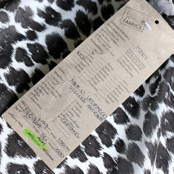 Nero Leopardo Viscose Georgette