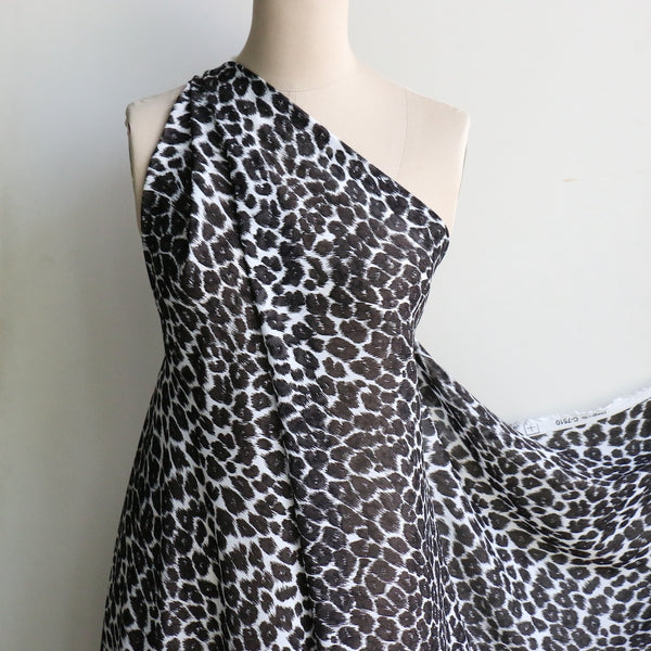 Nero Leopardo Viscose Georgette