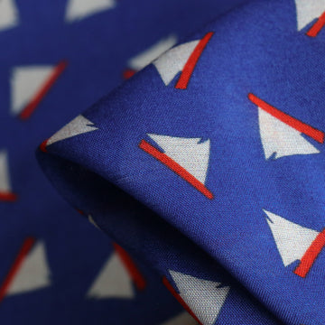 Sails On Blue Viscose Voile