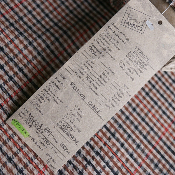 Roscoe Check Wool Blend