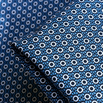 Bloom Black/Ink Cotton Stretch Poplin