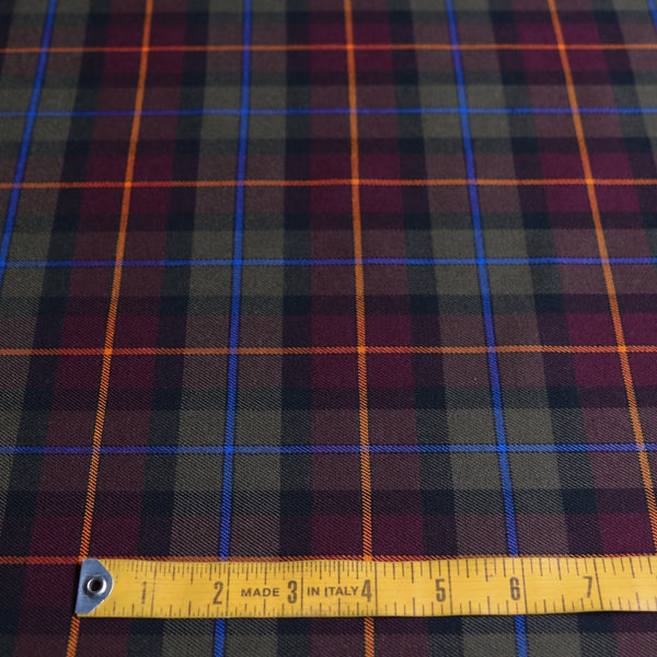 Olivia Check Viscose/Poly Stretch Woven