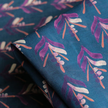 Plum Forest Cotton/Silk Voile