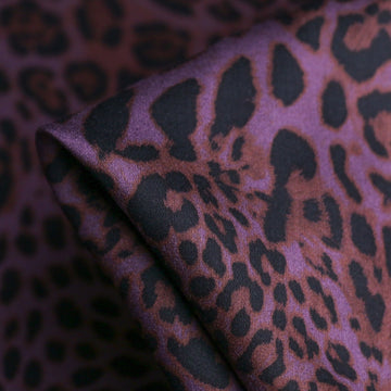 Leopardo Prugna Viscose Satin
