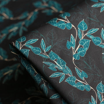 Teal Ivy Cotton Lawn