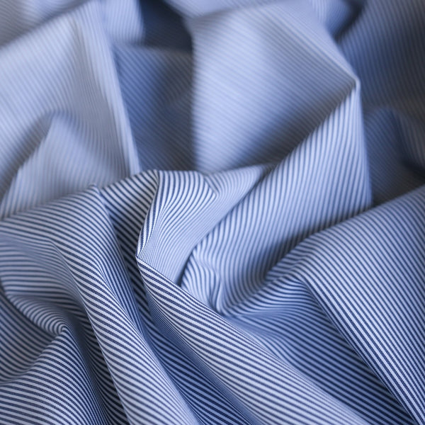 Pippa Blue Stripe Stretch Shirting