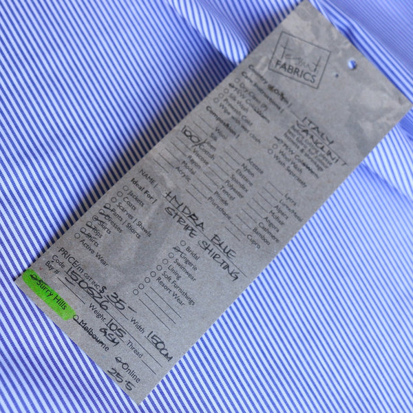 Hydra Blue Stripe Shirting