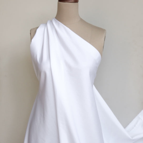 Diamond Jacquard White Cotton Shirting