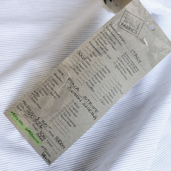 Fina Stripe Cotton Shirting