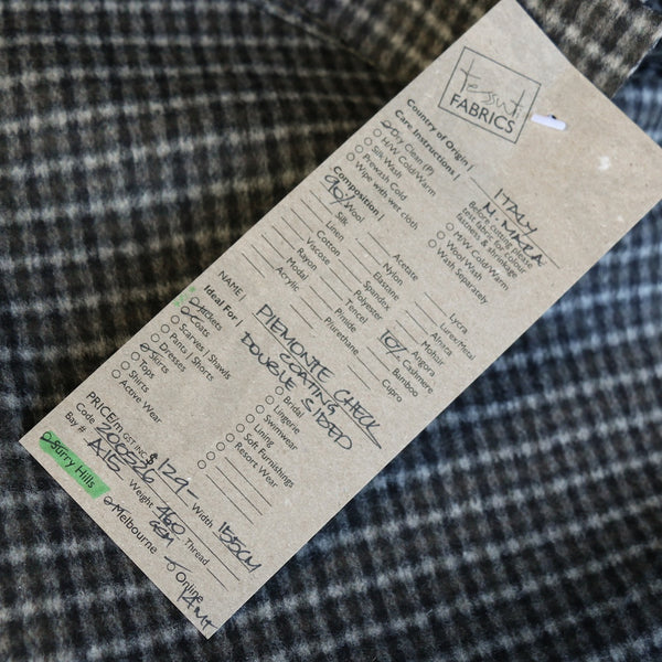 Piemonte Check Double Sided Coating