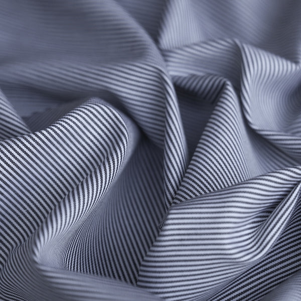 Eva Stripe Stretch Cotton Shirting