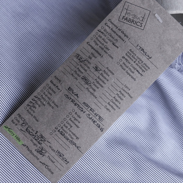 Eva Stripe Stretch Cotton Shirting
