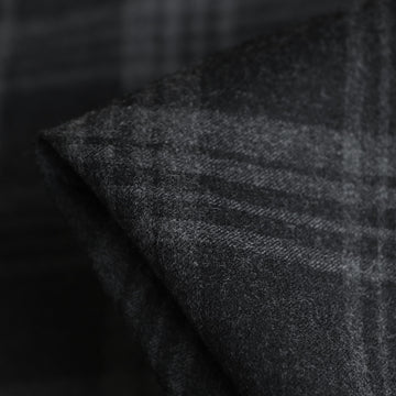 Gorizia Grey Check Flannel Wool