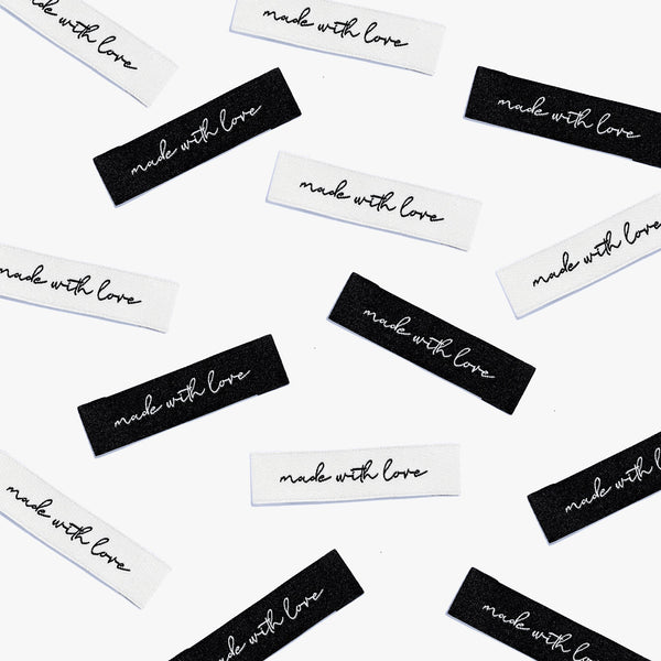 KATM "MADE WITH LOVE" Labels - Mixed 6 Woven Labels