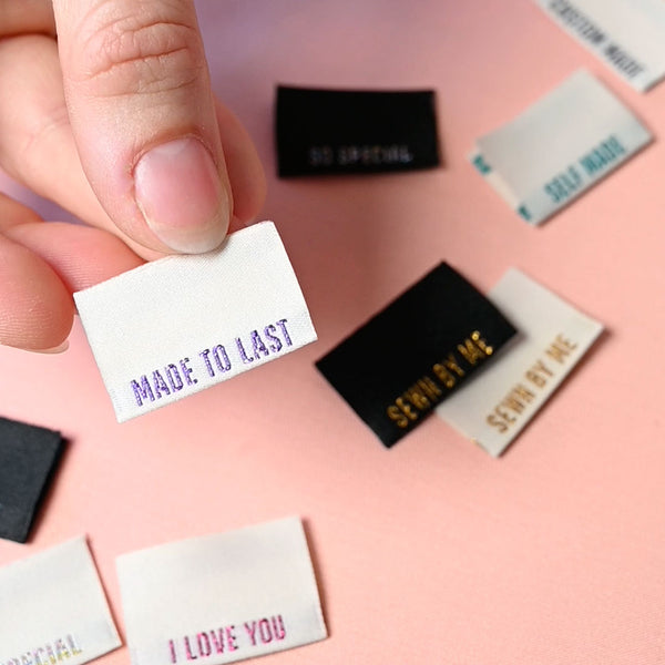 Metallic Side Seams Mixed Quotes - Cream - KATM Labels