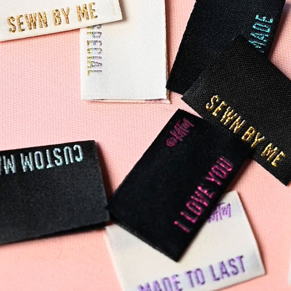 Metallic Side Seams Mixed Quotes - Cream - KATM Labels