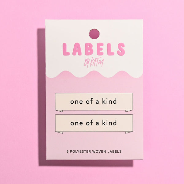 KATM Woven Labels - "ONE OF A KIND" - woven sewing labels 6 Pack