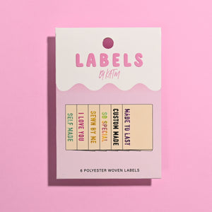 Metallic Side Seams Mixed Quotes - Cream - KATM Labels