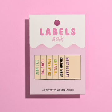 Metallic Side Seams Mixed Quotes - Cream - KATM Labels