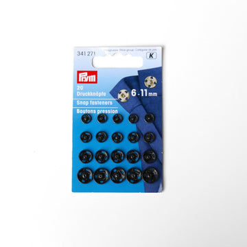 Prym - Snap Fasteners - (Multi Size) 6-11mm/Black