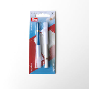 Prym - Chalk Pencils and Brush - White/Blue