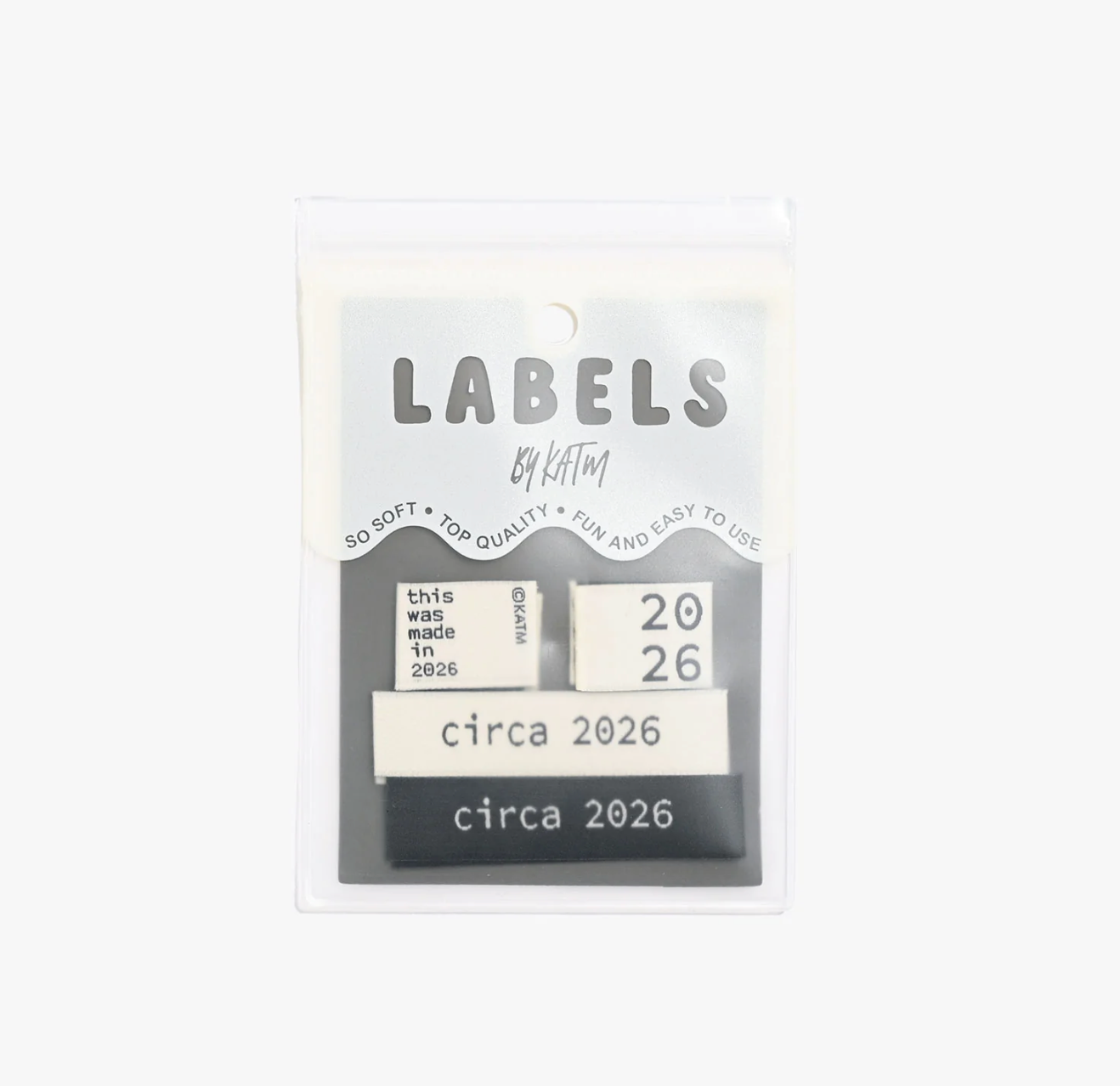 KATM Woven Labels Circa 2026 Woven Sewing Labels 6 Pack katm-woven-labels-circa-2026-woven-sewing-labels-6-pack