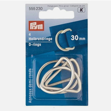 Prym - 30mm D Rings - Silver