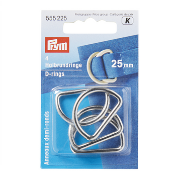 Prym - 25mm D Rings - Silver