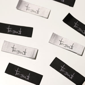 Tessuti Woven Labels - 10 labels (Black or White)