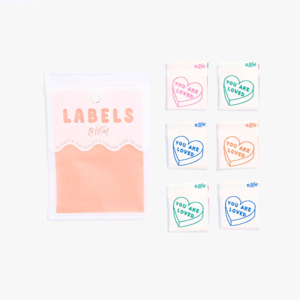 KATM "You Are Loved" Labels - Mixed 6 Sew-In Woven Labels