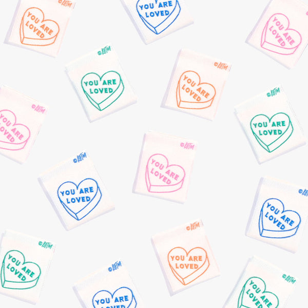 KATM "You Are Loved" Labels - Mixed 6 Sew-In Woven Labels