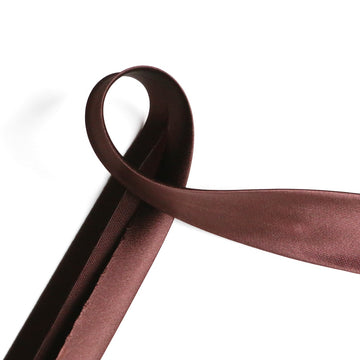 Satin Bias Binding - Chocolate - sold by the metre