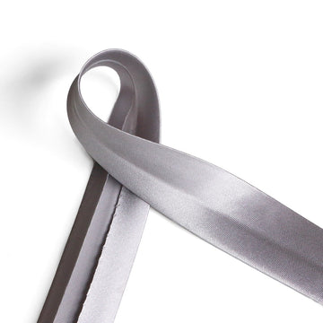 Satin Bias Binding - Silver Grey - sold by the metre