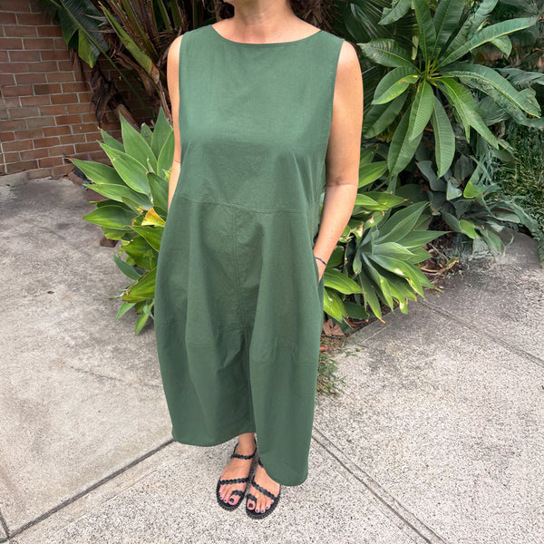 Akira Poplin Evergreen - Typewriter Cotton - Washer Finish