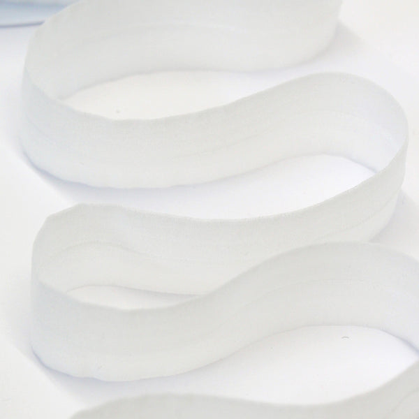 24mm Mousseline Fold Over Elastic - Natural/Off White