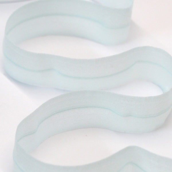 24mm Mousseline Fold Over Elastic - Pale Blue