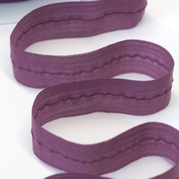 24mm Mousseline Fold Over Elastic - Purple